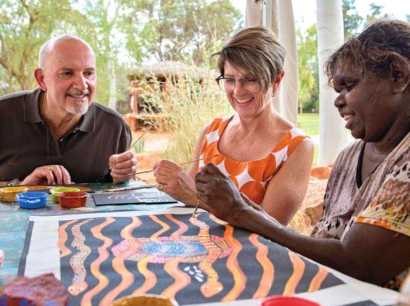 raspberrypg | Joining a Dot Painting Workshop with Local Anangu Artists