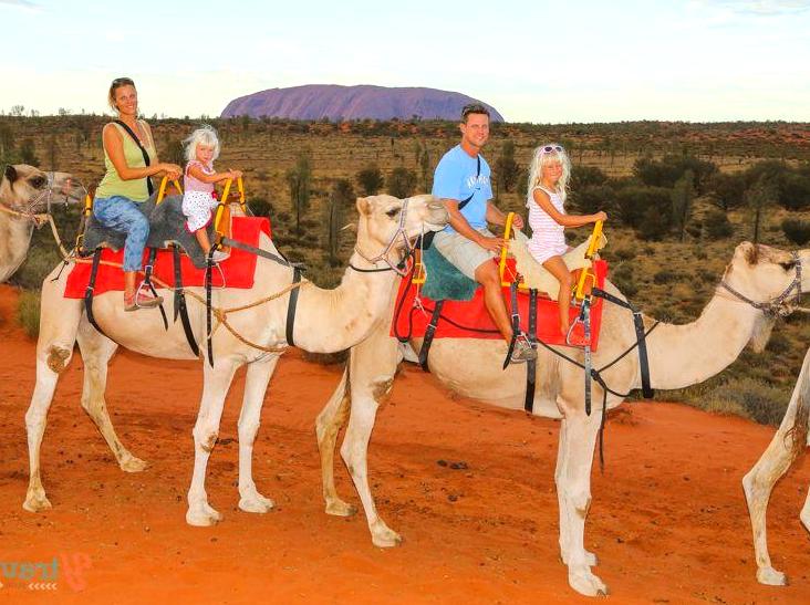 raspberrypg | Enjoying a Sunset Camel Ride Across the Desert